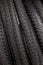 Modern mountain bike tire. Element of bicycle. Large selection of tires.