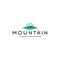 modern MOUNTAIN hill sunrise lake Logo design