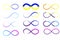 Modern multi-colored infinity set. Outline symbol. Modern vector illustration. Business concept. Stock image