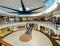 Modern multi tiered interior in the Spice shopping mall