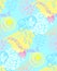 Modern multicolored seamless pattern for kids items prints in scribble style