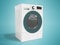 Modern multifunction electric washing machine white with blue ri