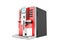 A modern multifunctional coffee machine with milk red 3d on the