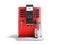 A modern multifunctional coffee machine with milk red front 3d r