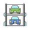 modern multilevel parking color icon vector illustration