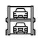 modern multilevel parking line icon vector illustration