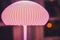 Modern mushroom-shaped pink light