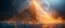 Modern Mystic Pyramid: A Fusion of Ancient Symbols and Tech Glow. Concept Ancient Symbols, Tech