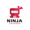 Modern ninja head logo