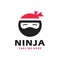 Modern ninja head logo