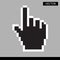 Modern no pixel black cursor arrow pointer icon