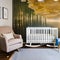 A modern nursery with a crib, a rocking chair, and a whimsical wall mural5, Generative AI