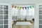 Modern nursery with decorated Flags with name joel