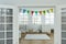 Modern nursery with decorated Flags with name lucia
