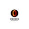 Modern O logo, letter o modern simple elegant orange color logo icon