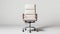 Modern Office Chair With Chrome Arms And White Leather Seat