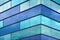 Modern office facade fragment with blue glass