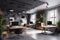 Modern office interior design. Contemporary workspace for creative business