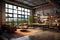 Modern office interior in loft, industrial style