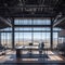 Modern Office Space with Industrial Chic Design