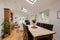 Modern open plan furnished dining room