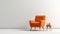modern Orange Armchair