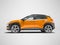 Modern orange car crossover 3d render on gray background with sh