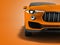 Modern orange car crossover viewer half auto 3d render on orange