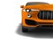 Modern orange car crossover viewer half auto 3d render on white
