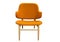 Modern orange furniture isolated