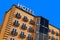 Modern Orange Hotel Building. 3d Rendering