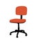 Modern orange office chair vector object isolated.