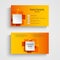 Modern orange square business card template