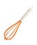 Modern Orange Wisk with Stainless Steel handle on a white background