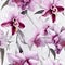 Modern orchid pattern for fabric