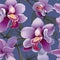 Modern orchid pattern for a nursery or playroom