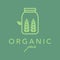 Modern organic minimalist jar logo vector