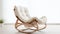 Modern Organic Rocking Chair In White: Comfortable And Stylish