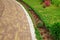 Modern Ornamental Garden Landscape With Tiled Colofulr Mosaic Pa