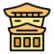 Modern pagoda icon vector flat