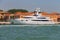 Modern passengers boat in the Adriatic Sea near Venice