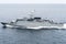 Modern patrol navy ship sails in the sea during territory patrol mission.Peace keeping operation sea patrol