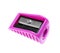 Modern pencil sharpener isolated. School stationery