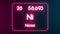 Modern periodic table Nickel element neon text Illustration