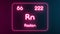Modern periodic table Radon element neon text Illustration