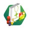 Modern pharmacy and drugstore concept. Sale and discount of vitamins and medications. Vector simple illustration.