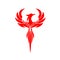 Modern Phoenix Logo Illustration In White Isolated Background, icon symbol business