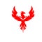 Modern Phoenix Logo Illustration In White Isolated Background, icon symbol business