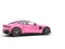 Modern pink electric sports concept car - side view