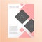 Modern pink flyer design template